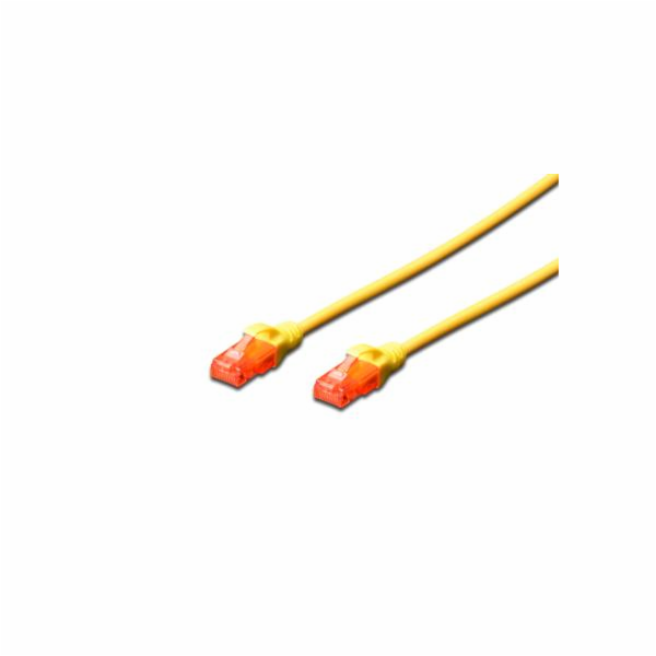 Digitus Ecoline Patch Cable, UTP, CAT 6e, AWG 26/7, žlutý...