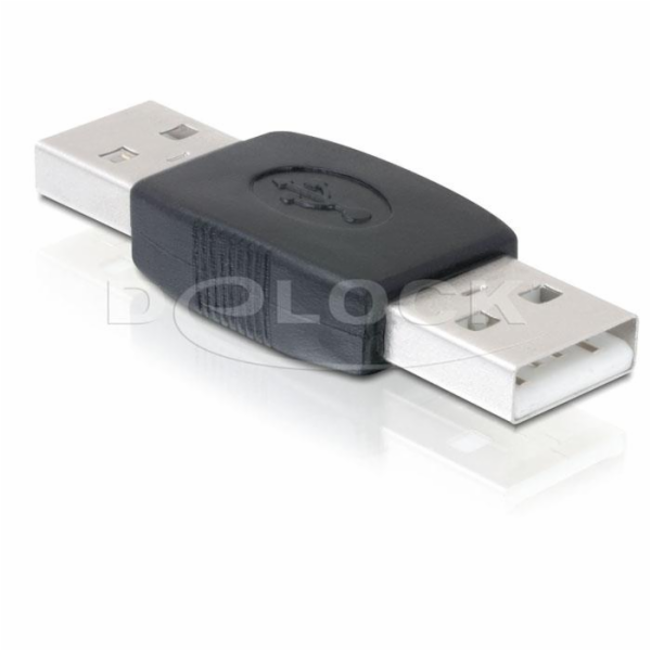 Delock 65011 USB Adapter, USB A černý samec/samec (spojka)