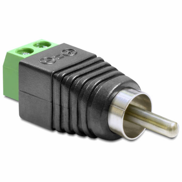 Delock Adapter RCA male > Terminal Block - Video / audio ...