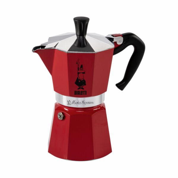 Bialetti Moka Express na 6 sálku červená