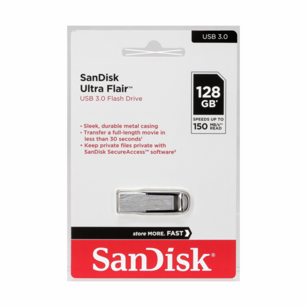 SanDisk Cruzer Ultra Flair 128GB USB 3.0 150MB/s  SDCZ73-...
