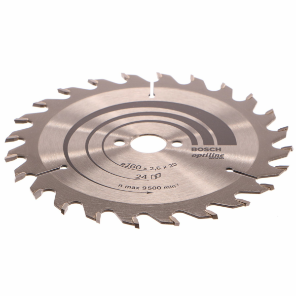 Pilový kotouč Bosch Optiline Wood, O 160mm, 24T