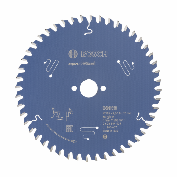 BOSCH Pílový kotouč Expert for Wood 165 x 20 x 2,6 mm, 48 