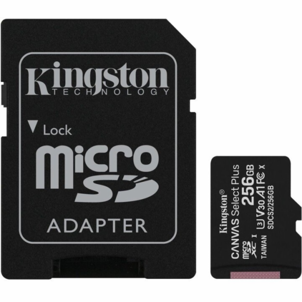 Kingston MicroSDXC karta 256GB Canvas Select Plus 100R A1...