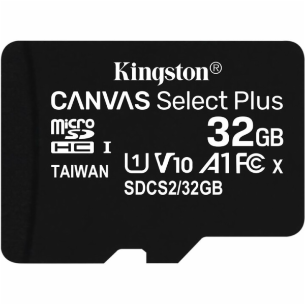 Kingston 32GB micSDHC Canvas Select Plus 100R A1 C10 - 1 ks