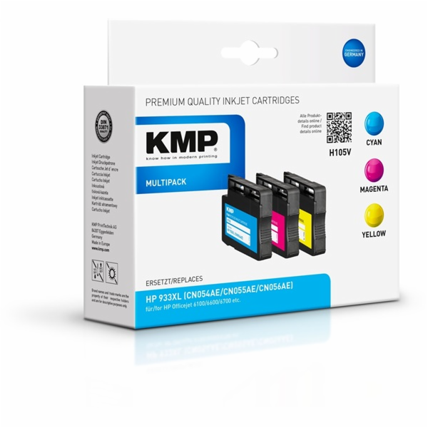 KMP 105V vyhodne baleni C/M/Y komp. s HP 933 XL