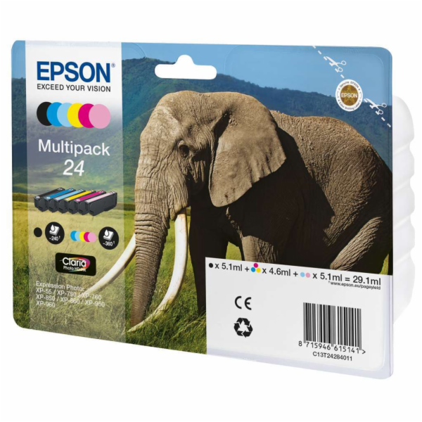Epson Multipack Claria Photo HD BK/C/M/Y/LC/LM T 242     ...
