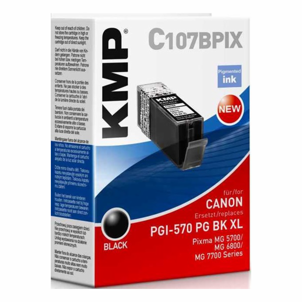 KMP C107BPIX cartridge sw komp. s Canon PGI-570 XL PGBK