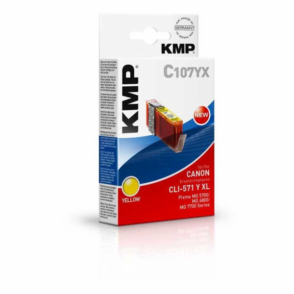 KMP C107YX cartridge zluta komp. s Canon CLI-571 XL Y