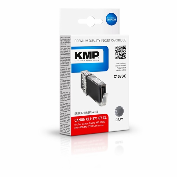 KMP C107GX cartridge seda komp. s Canon CLI-571 XL GY