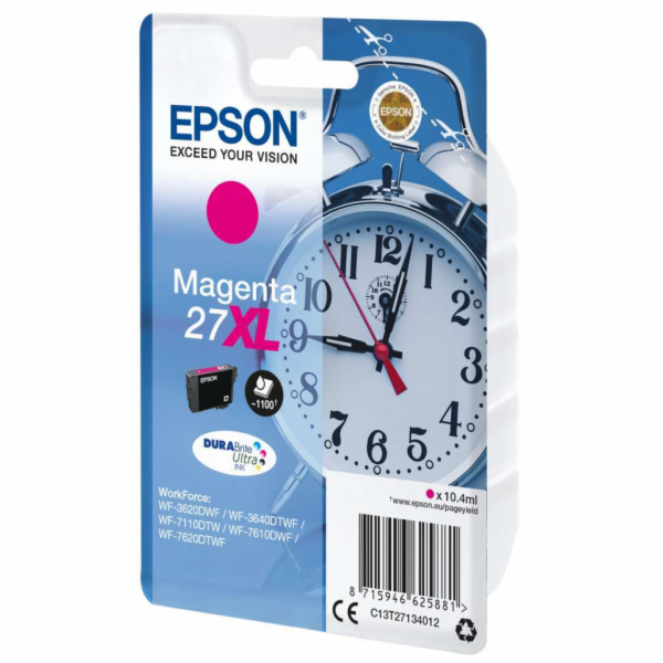 EPSON ink bar Singlepack "Budík" Magenta 27XL DURABrite U...