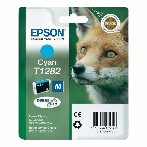 EPSON ink bar Singlepack "Liška" Cyan T1282 DURABrite Ult...