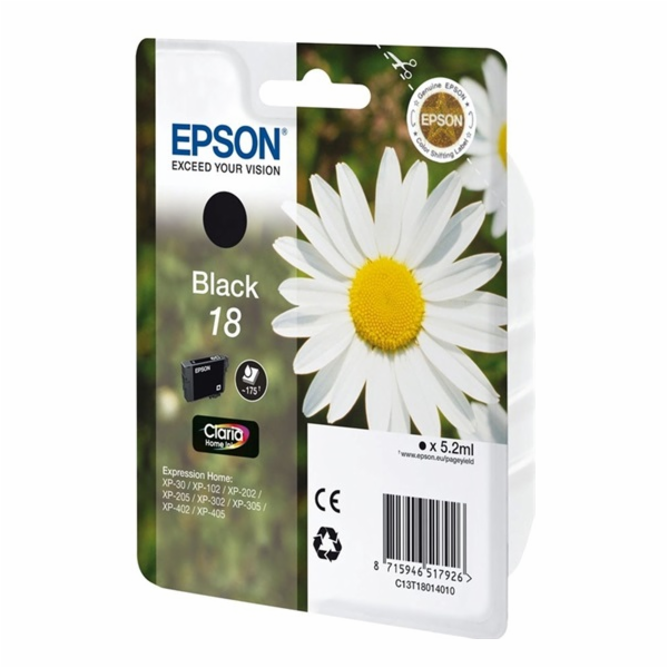 EPSON cartridge T1801 black (sedmikráska)