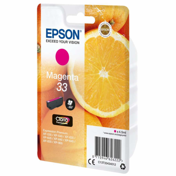 EPSON ink bar Singlepack ""Pomeranč"" Magenta 33 Claria P...