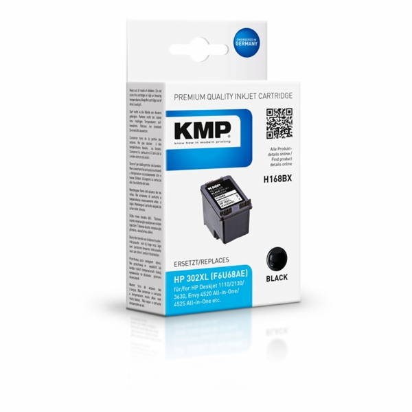 KMP H168BX cartridge cerna kompatibilni s HP F6U68AE