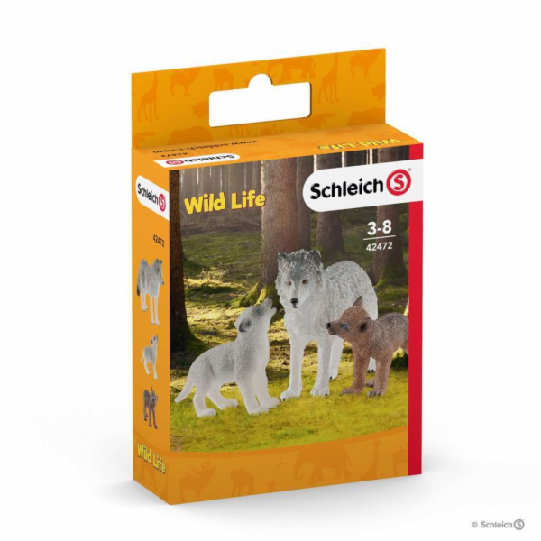 Schleich Wild Life vlčí matka se štěňaty, figurka jako hr...