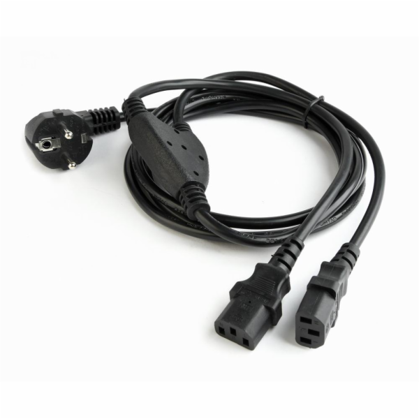 GEMBIRD Kabel napájecí 230V 2m 2 zástrčky (Y rozdvojka)