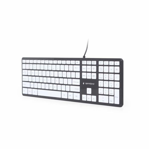 GEMBIRD KB-MCH-02-BKW Multimedia X-scissor keyboard USB U...