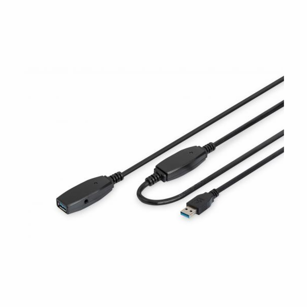 USB 3.0 SuperSpeed ??USB A/USB A/M/Active Black 10m kabel