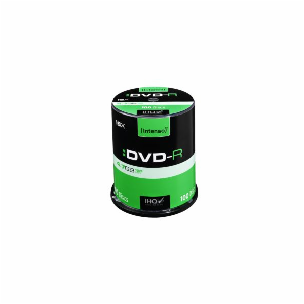 1x100 Intenso DVD-R 4,7GB 16x Speed, Cakebox