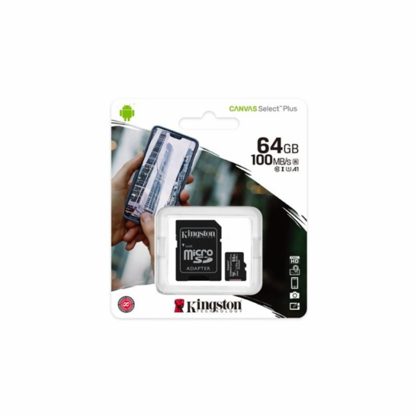 Kingston 64GB SDXC U1 V10 CL10 100MB/s