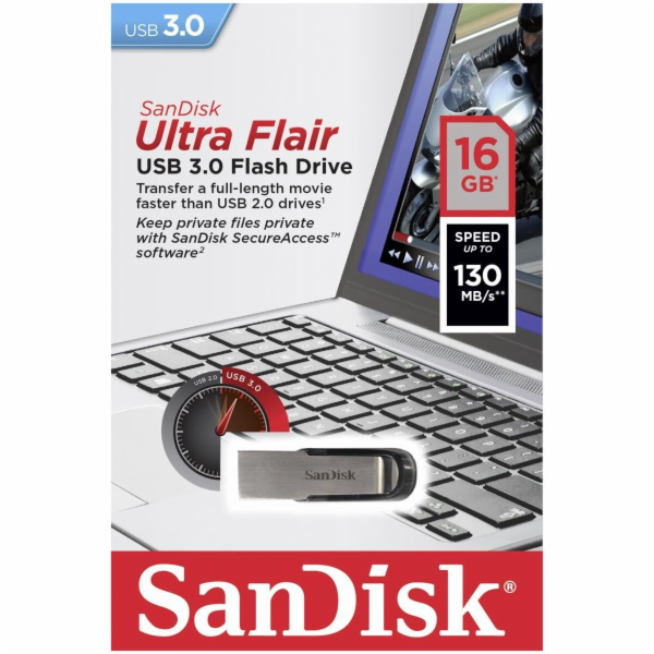 SanDisk Cruzer Ultra Flair  16GB USB 3.0 130MB/s  SDCZ73-...
