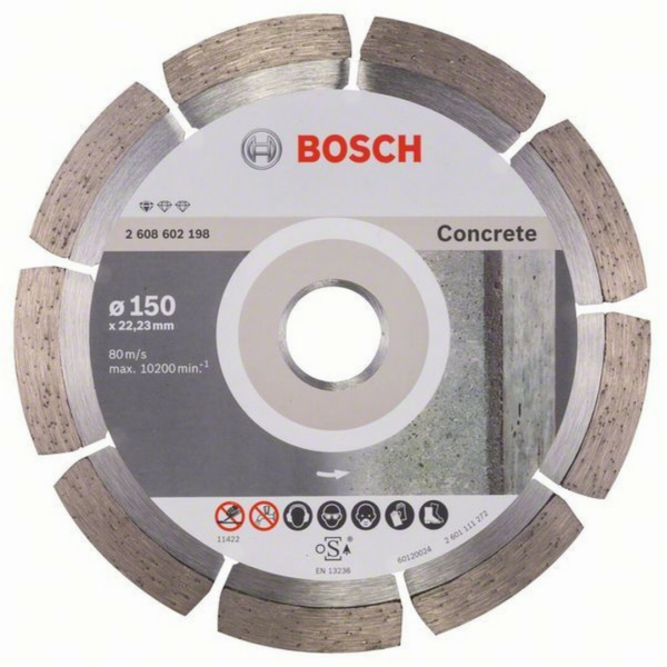 DIAMANTOVÝ SEGMENTOVANÝ DISK; 150X22,23 mm