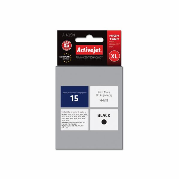 Activejet Inkoust AH-15N (náhradní inkoust HP 15 C6615N; ...