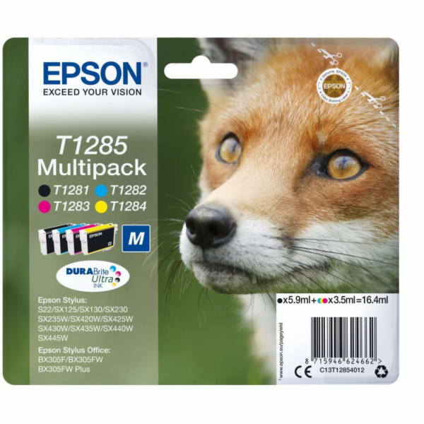 EPSON ink čer Singlepack "Liška" Black T1281 DURABrite Ul...