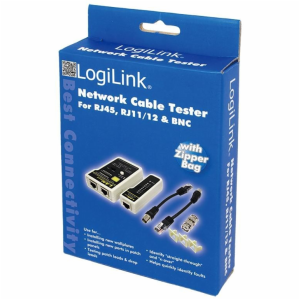 Tester kabelů RJ11, RJ12, R J45, BNC se vzdálenou jednotkou