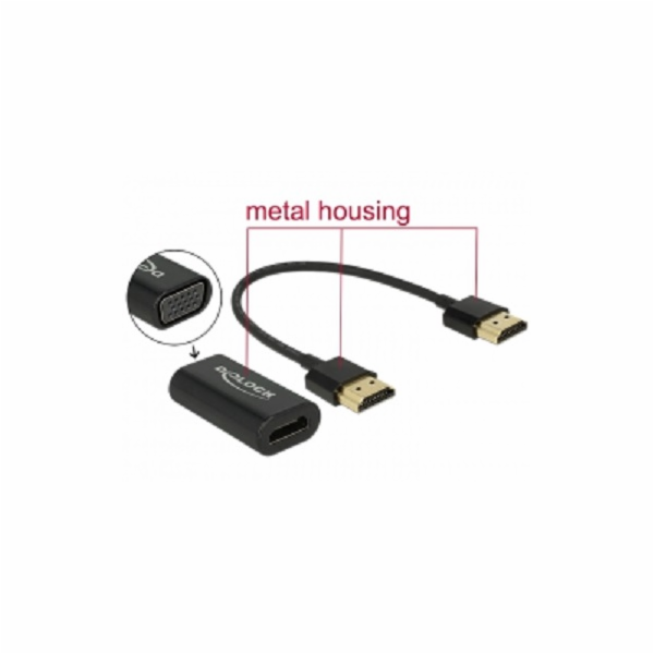 DeLOCK zásuvka HDMI-A > zásuvka VGA, adaptér