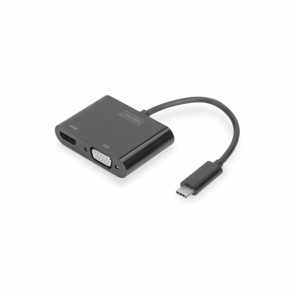 DIGITUS Adaptér USB typu C na HDMI + VGA 4K/30 Hz / Full ...