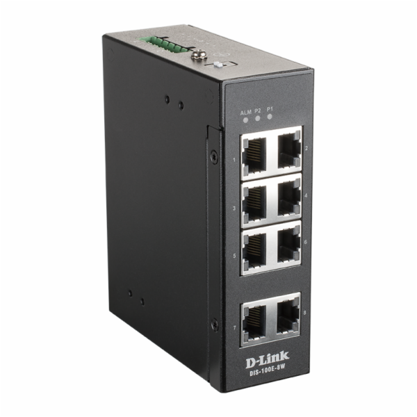 D-Link DIS 100E-8W - Přepínač - neřízený - 8 x 10/100 - l...