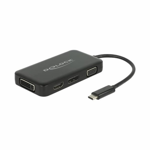 DeLOCK USB adaptér, zástrčka USB-C > zásuvka VGA + HDMI +...