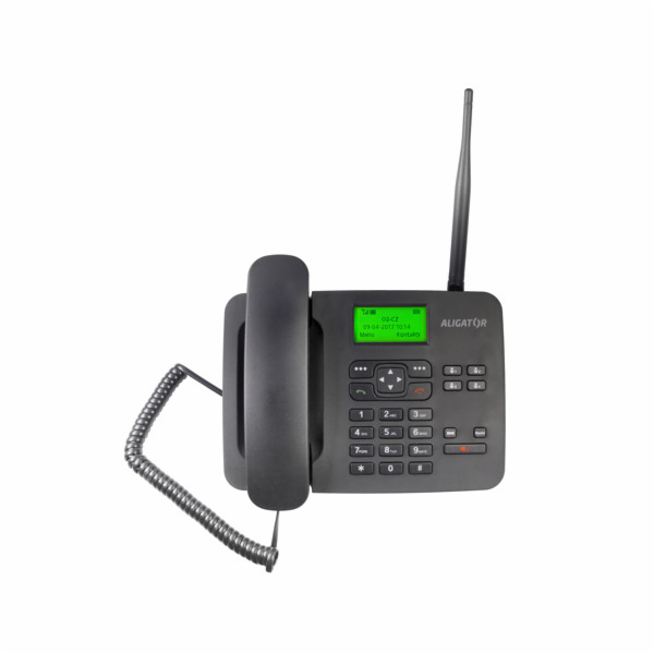 ALIGATOR T100 Stolní telefon na simkartu Black