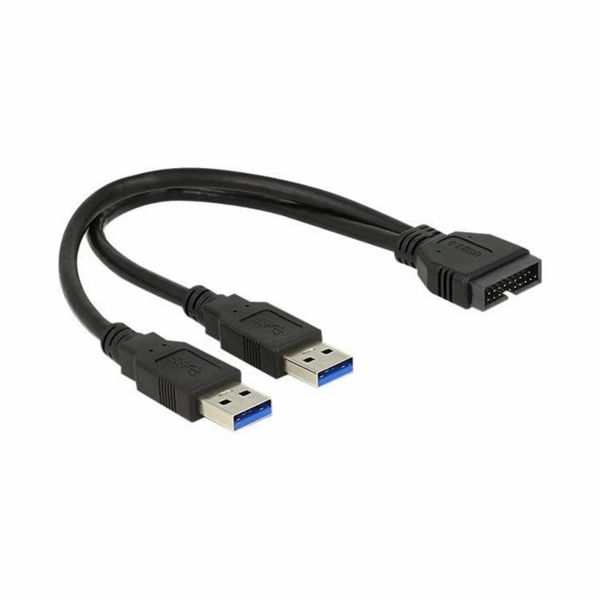 Adaptér DeLOCK USB 3.2 Gen 1, zástrčka USB header > 2x zá...