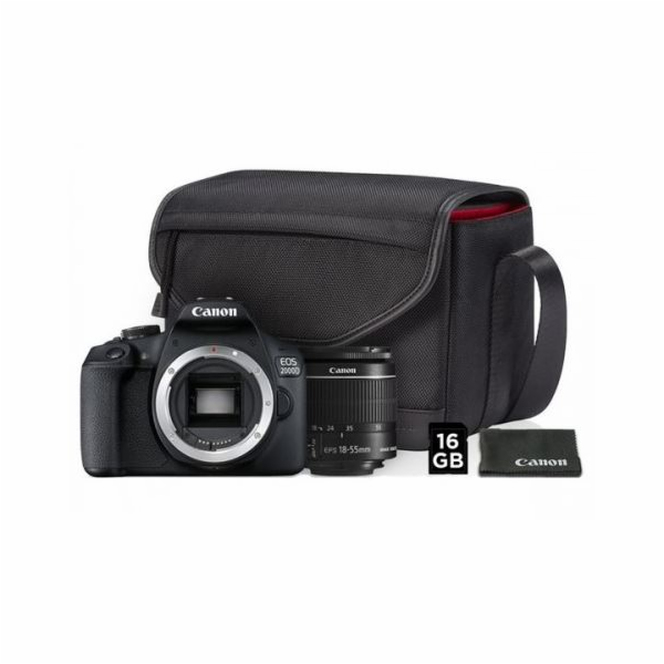 Canon EOS 2000D + 18-55 IS + SB130+16GB