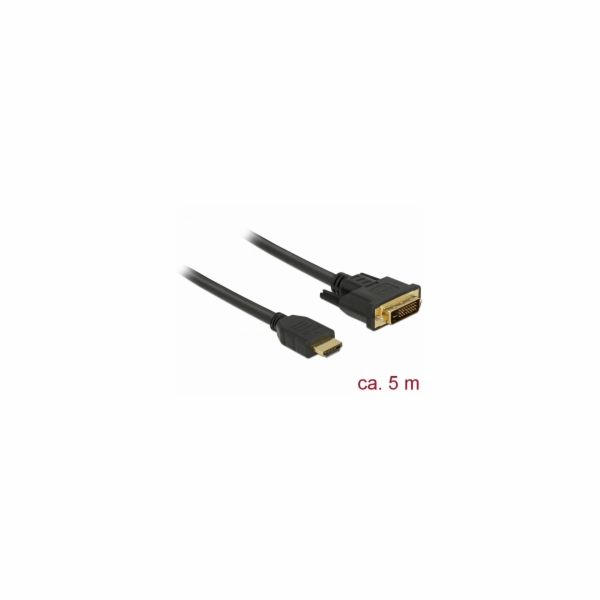 Delock - Kabel adaptéru - DVI-D s piny (male) do HDMI s p...