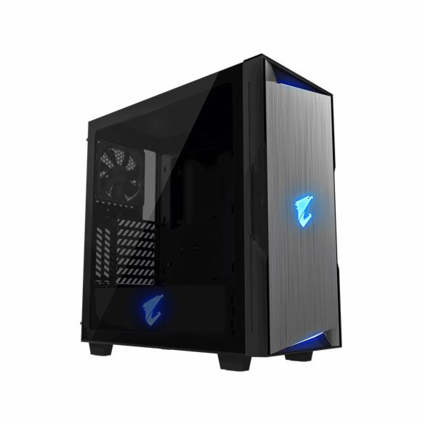 GIGABYTE case GB-AC300G, RGB Lighting, bez zdroje, transp...