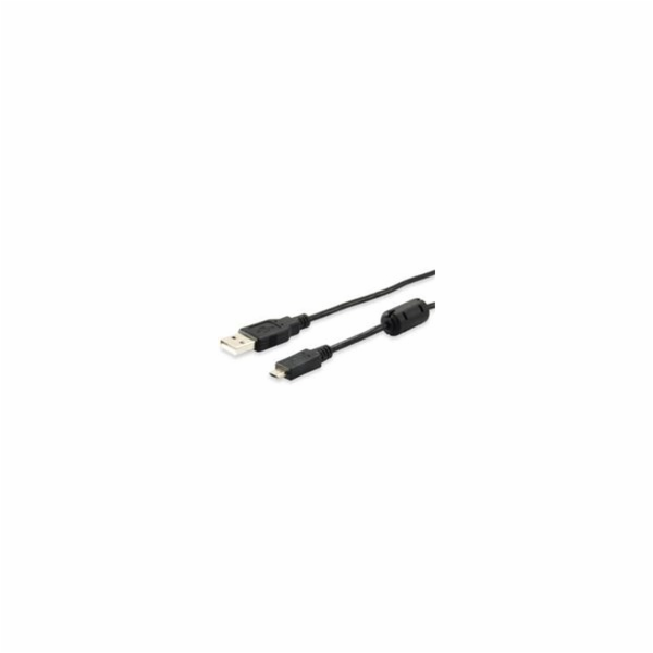 Equip USB-A - microUSB USB kabel 1 m černý (128596)