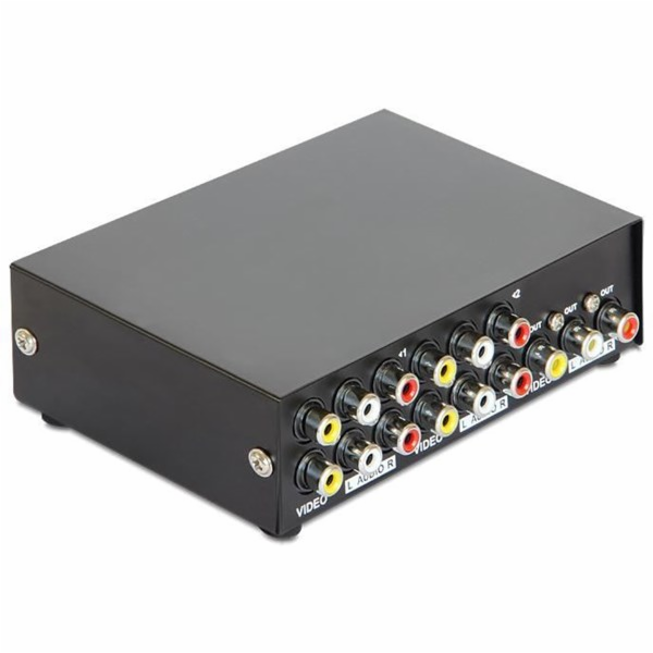 Delock Audio / Video (cinch) Switch 4-portový, manuální, ...
