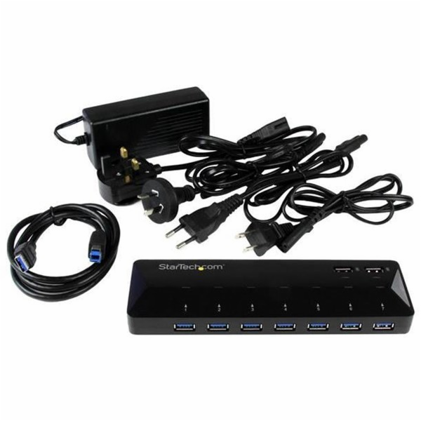 StarTech.com 9 Port USB 3.0 Hub - 7 x USB-A, 2 x USB-A Fa...