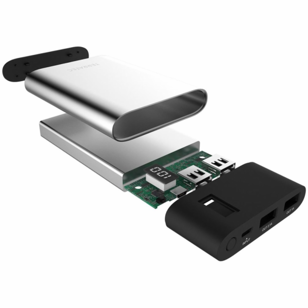 Powerbank TerraTec P80 Slim 8000 mAh Czarno-srebrny