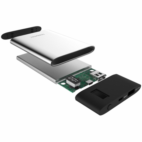 Powerbank TerraTec P40 Slim 4000 mAh Czarno-srebrny