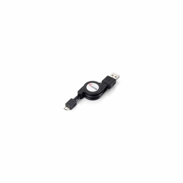 Equip USB-A - microUSB kabel USB 1 m černý (128595)