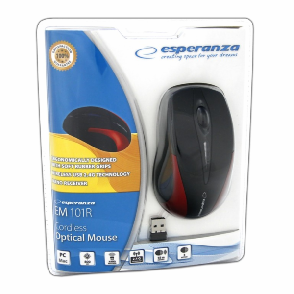 Esperanza Antares EM101R bezdrátová myš USB 2,4 GHz