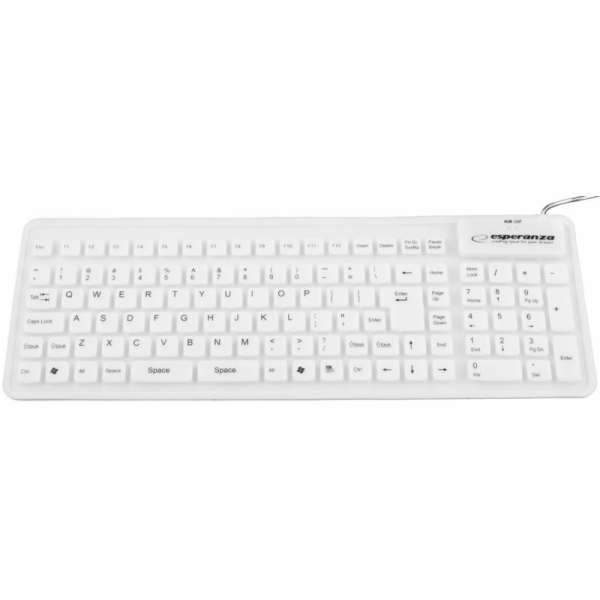 Esperanza EK126W silikonová klávesnice, US layout, USB/OT...