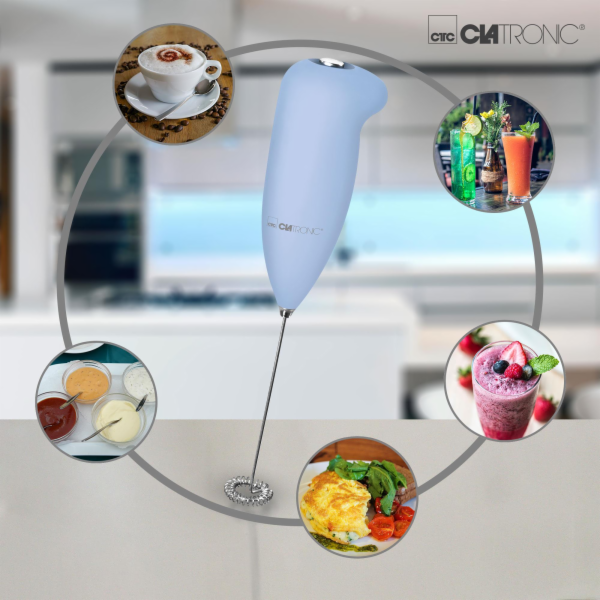 CLATRONIC MS 3089 pěnič mléka, nebesky modrá