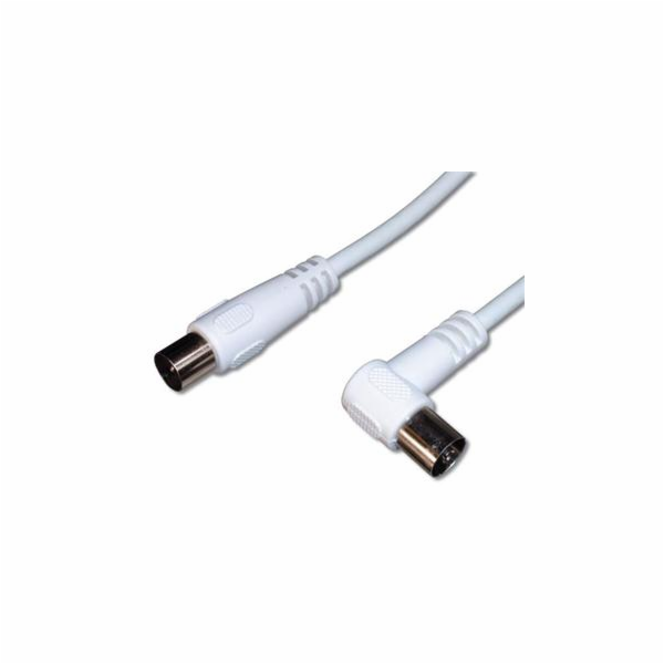 PREMIUMCORD TV kabel anténní propojovací 10m, konektor 90...