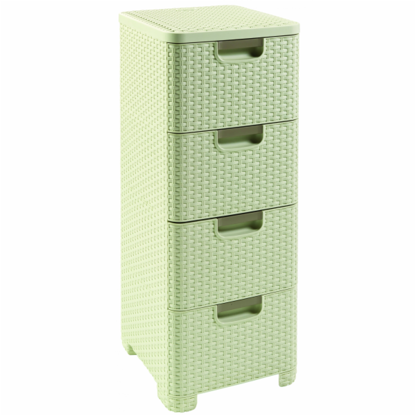 Regál Curver Style 4x14L se zásuvkami krémově bílý